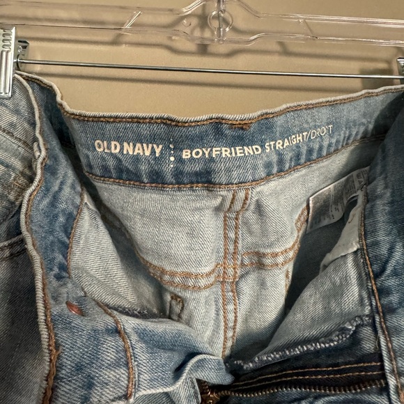 Old Navy Blue Boyfriend Jeans Distressed Style - Picture 6 of 9
